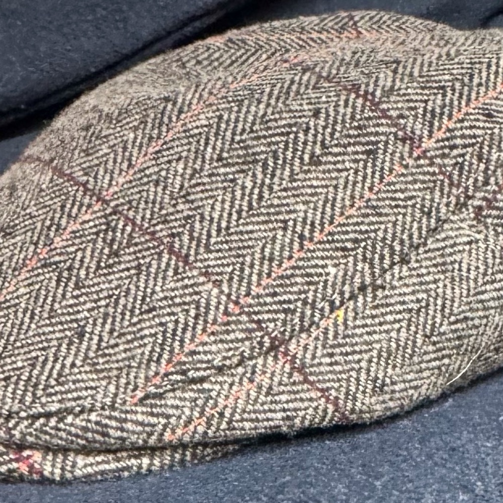 Men's Herringbone Tweed Flat Cap